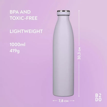 B2DO for GH Trinkflasche Edelstahl 1000ml "grau"
