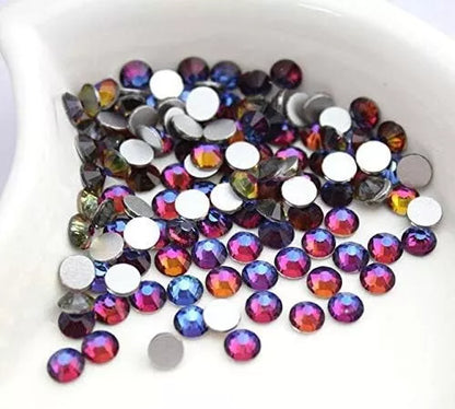 Strasssteine, Glasglitzersteine mit flacher Rückseite