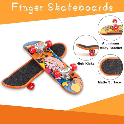 Finger-Skateboard-Set, 6-teiliges Mini-Fingerboard-Finger-Skateboard,