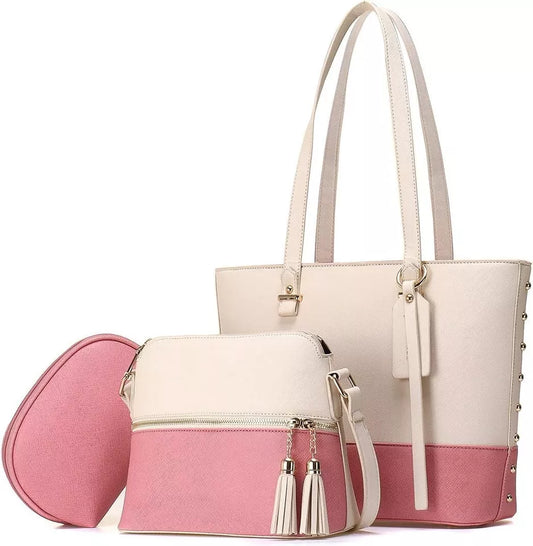 JOSEKO Handtasche Damen Set - Rosa
