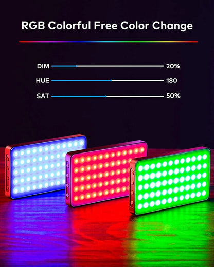 Beleuchtung zum fotografieren, Llano RGB Video Licht, Gebaut-in 4000mAh Akku