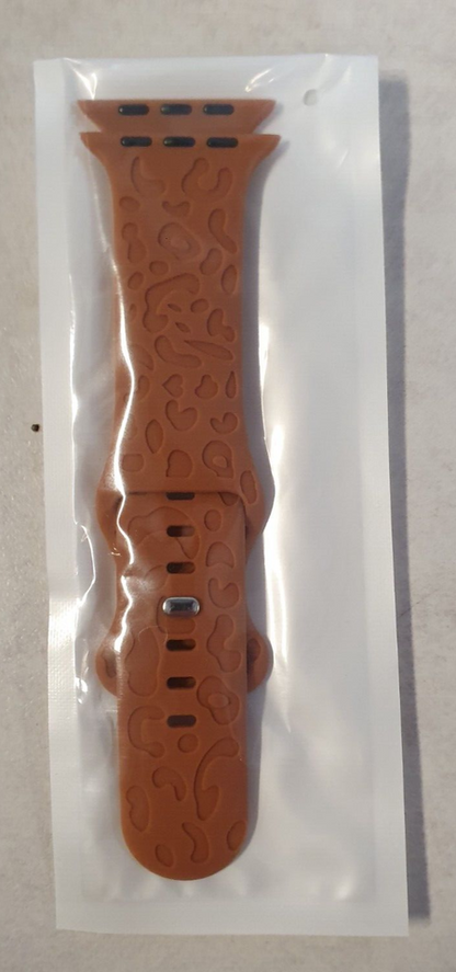 3er-Pack Armband mit Leoparden-Gravur, kompatibel mit Apple Watch-Armband 42 mm