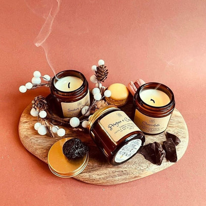 Duftkerze mit Geschenkverpackung, Naturlich, 95 % Sojawachs und 5 % Essenzen,