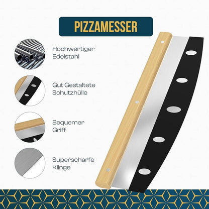 RAAFI 32 mm Pizzamesser. 1 mm Dicke Professionel und Scharfe
