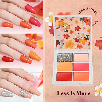 Skymore Gel Nagellack,6 Farben Nagelgel mit Pinsel