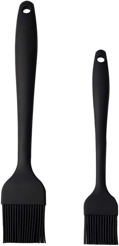 2 er Backpinsel 21 + 26 cm, Silikonpinsel, für Küche, Grill und Backen