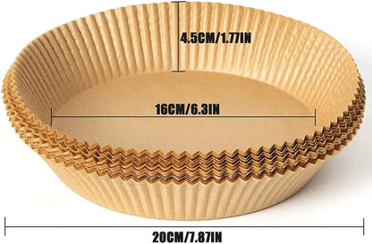 KOWAKA Heißluftfriteusen-Papier Backpapier Ø16*4.5cm Backpapier