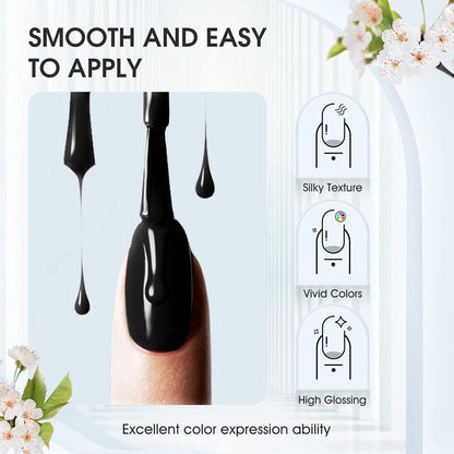 GELFAVOR UV Nagellack, Schwarz Shellac Nagellack 15 ml