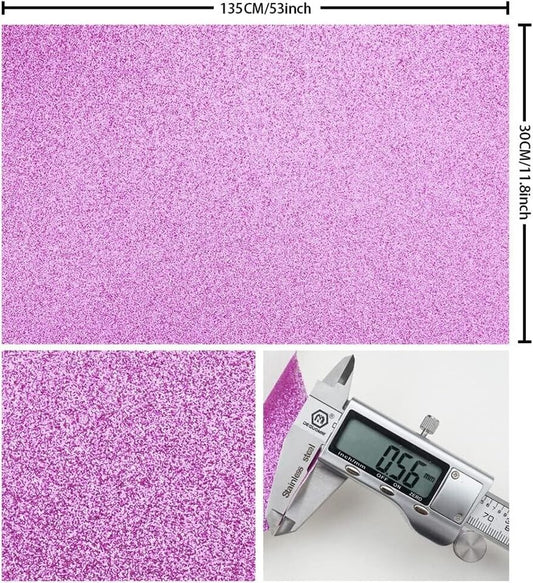 Rosa 30 x 135 cm glitzernde, superfeine Glitzer-Lederrollen, glänzende Kunststof