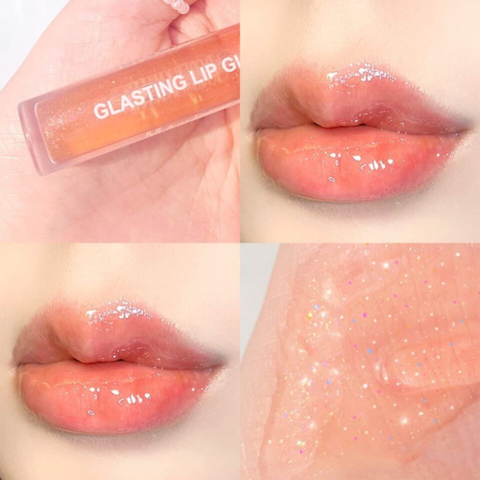 Lip Gloss Set, spendet den Lippen sofort Feuchtigkeit und Volumen