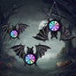 Weewooday 3er-Pack Halloween-Fledermaus-Lichter, batteriebetriebene LED-Laterne