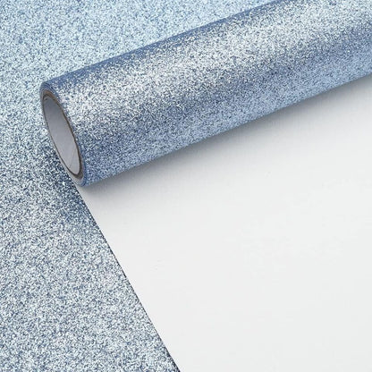 Himmelblau 30 x 135 cm glitzernde, superfeine Glitzer-Lederrollen, Kunststoff