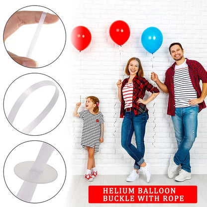 50 Stück Ballonverschlüsse Helium mit Schnur, Ballonverschluss für Hochzeit
