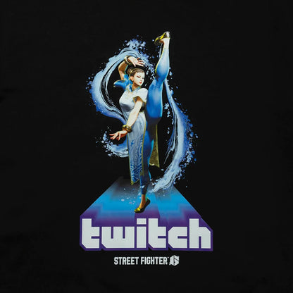 Twitch x Street Fighter 6 Hoodie – Chun-Li Farbe Schwarz Größe L
