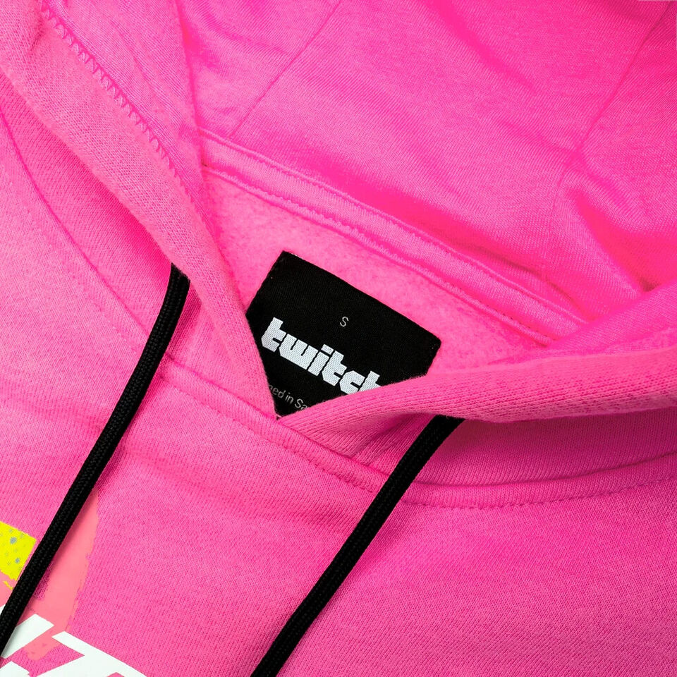 Twitch Graphic Hoodie-Sweatshirt – Pink Mash M