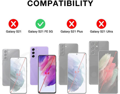 Handyhülle für Samsung Galaxy S21 FE Hülle Premium PU Leder "Schwarz"