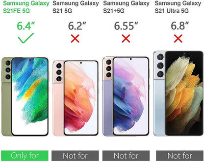 Handyhülle für Samsung Galaxy S21 FE Hülle Premium PU Leder "Schwarz"