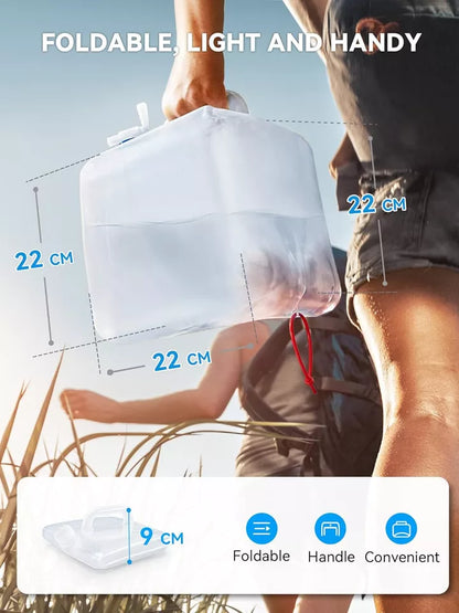 Wasserkanister 10L 2er-Pack, Faltbare Wasserkanister, Camping Wasser Kanister