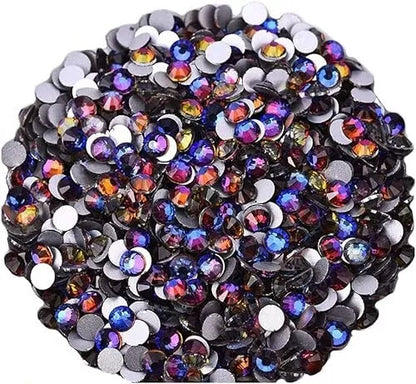 Strasssteine, Glasglitzersteine mit flacher Rückseite