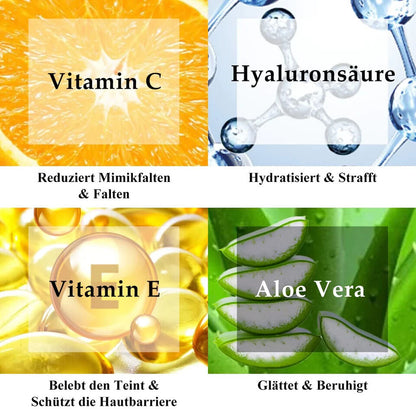 Kleem Organics Vitamin-C-Gesichtsserum mit Hyaluronsäure und Vitamin E