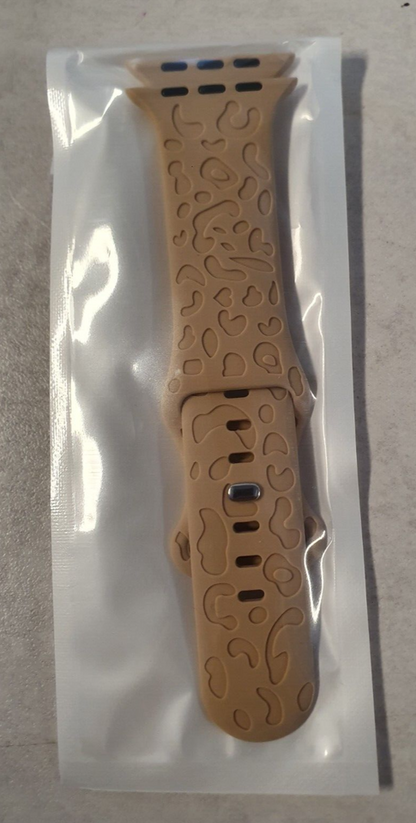 3er-Pack Armband mit Leoparden-Gravur, kompatibel mit Apple Watch-Armband 42 mm