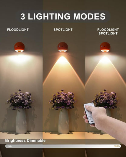 LED Wandleuchte Innen,Wandlampe mit Bewegungsmelder type-C - orange