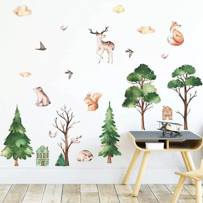 Wandaufkleber, Wald, Baum, Pflanze, Wolke, DIY-Wanddekorationen