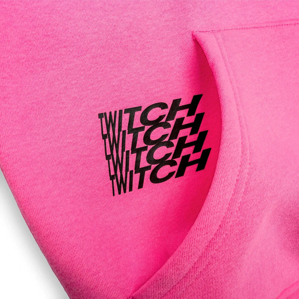 Twitch Graphic Hoodie-Sweatshirt – Pink Mash M